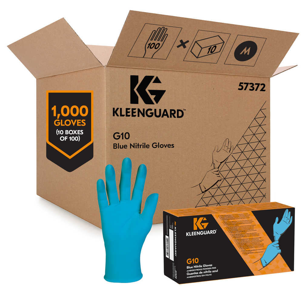 repetitie Jong Blootstellen KLEENGUARD® G10, 100/1 - Plave nitrilne rukavice 24cm deblje - S/M/L/XL -  Interesta