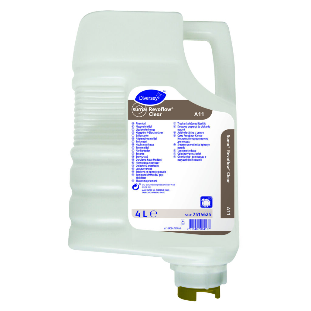 SUMA Revoflow Clear A11 – kiselo sredstvo za ispiranje u mašinama za pranje posuđa (4L)
