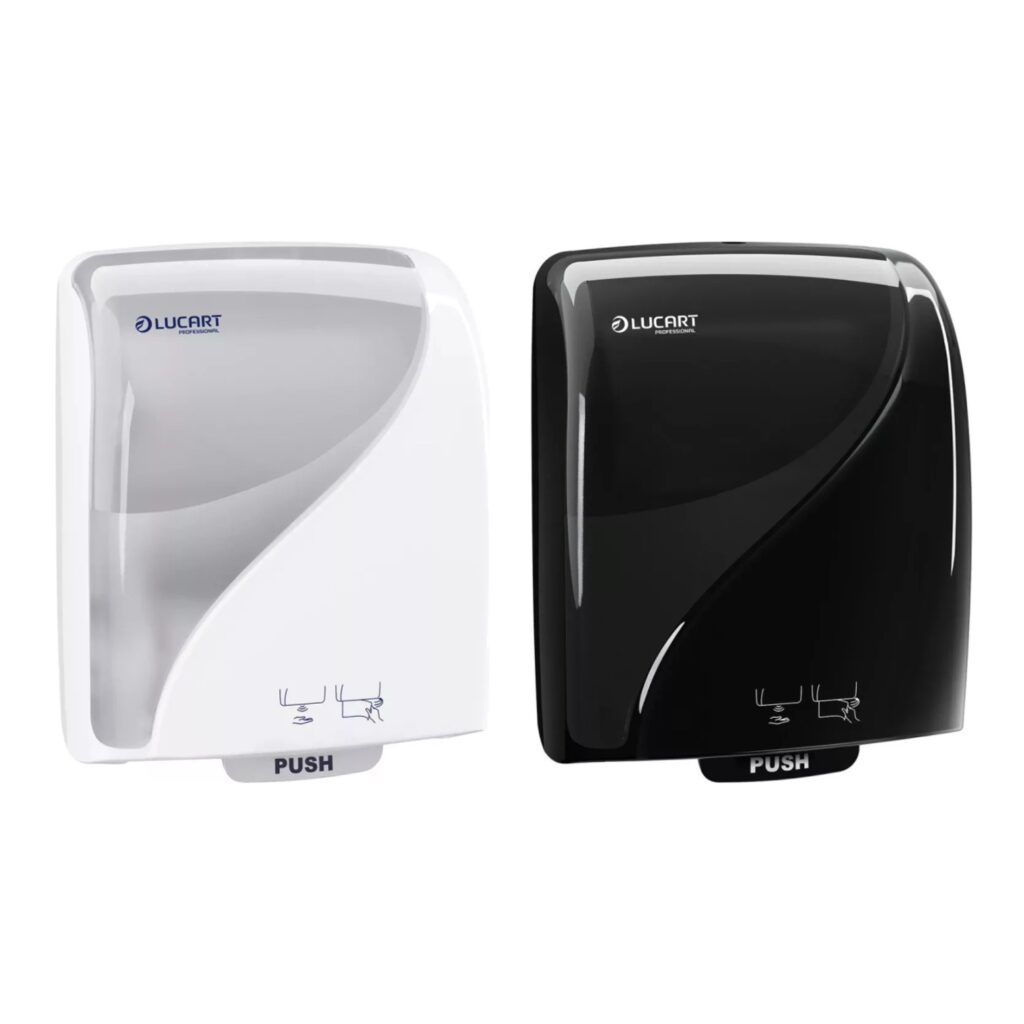 LUCART Identity Touch Free dispenzer za ubrus bijeli i crni