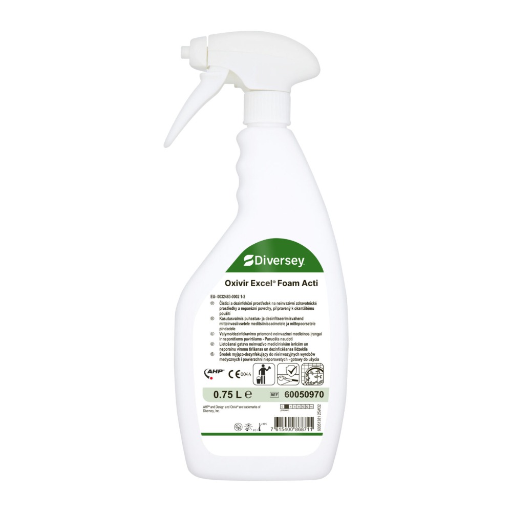 Oxivir Excel Foam Acti pjeneće sredstvo za dezinfekciju, boca 750 ml