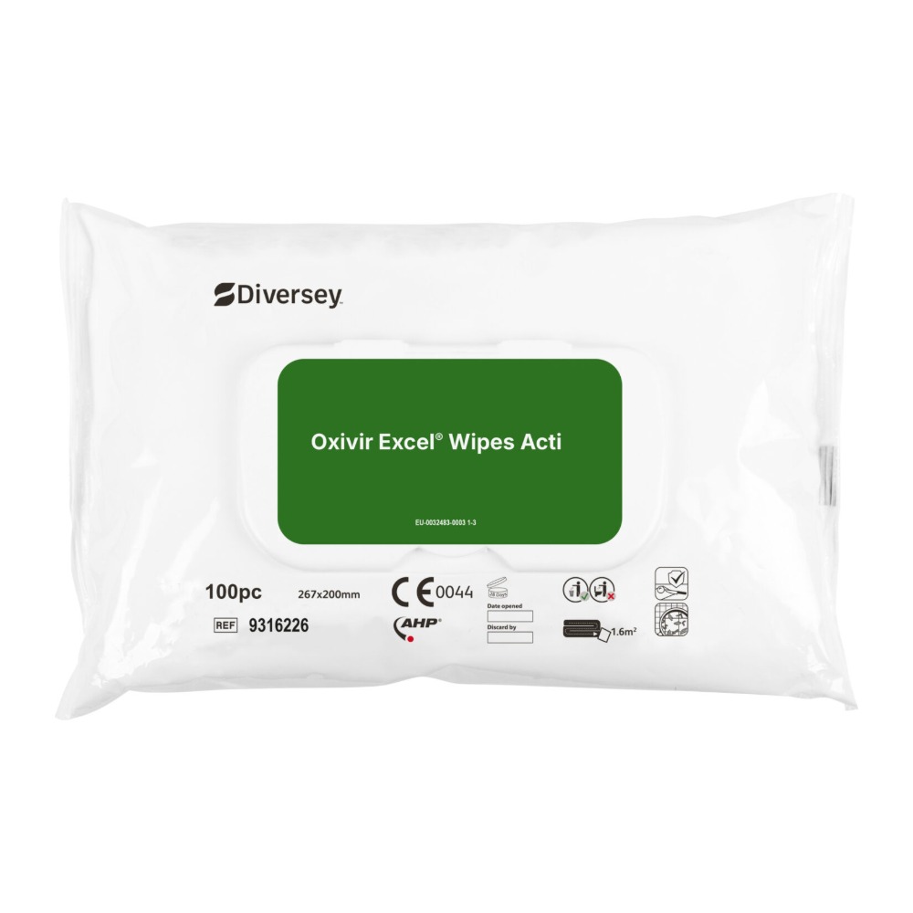 Oxivir Excel Wipes Acti vlažne maramice za dezinfekciju, kanister 100 kom