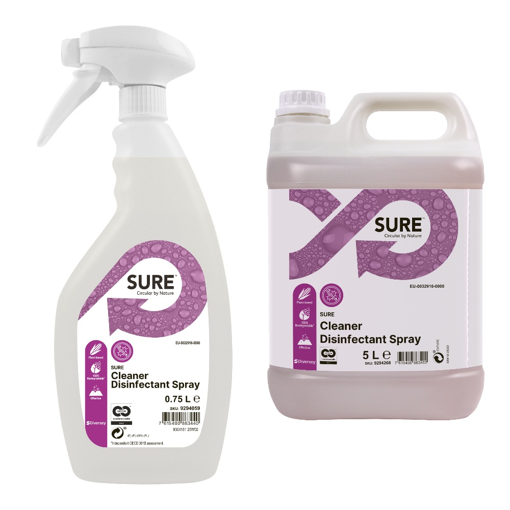 SURE Cleaner Disinfectant Spray – boca sa raspršivačem 0,75 L i kanister 5 L