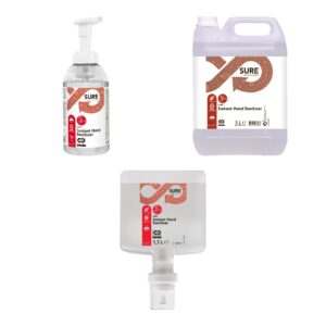 SURE Instant Hand Sanitizer – pumpica 0,475 L, kanister 5 L i IntelliCare kertridž 1,3 L