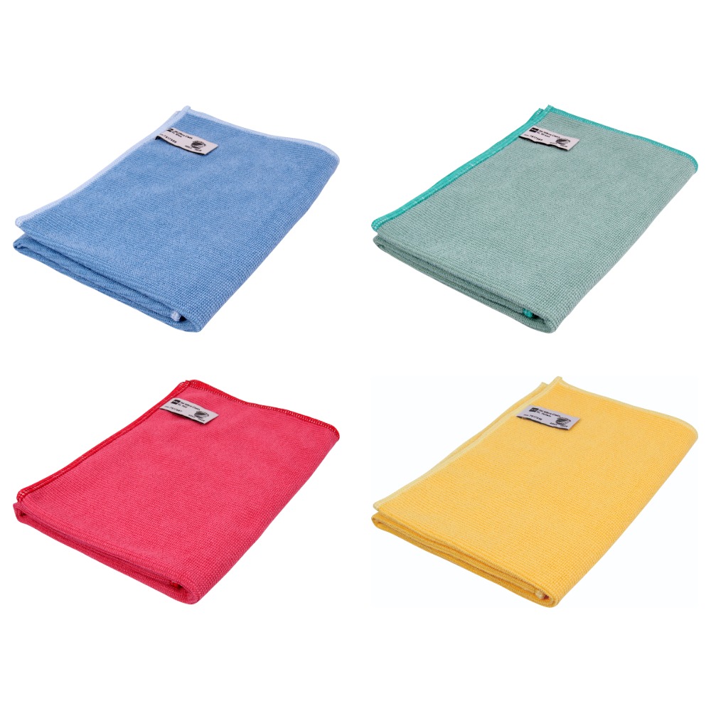 TASKI JonMaster Ultra Cloth Eco mikrofiber krpe u četiri boje: plava, zelena, crvena i žuta