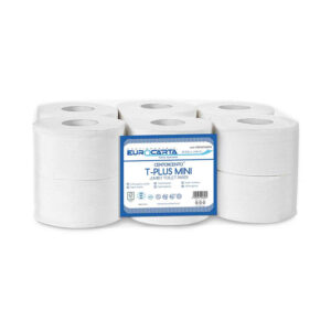Eurocarta T-Plus Mini Jumbo toaletni papir, 2 sloja, 12×128 m (FSC)