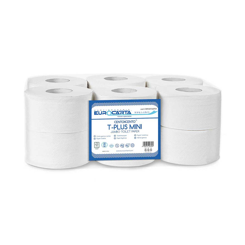 Eurocarta T-Plus Mini Jumbo toaletni papir, 2 sloja, 12×128 m (FSC)