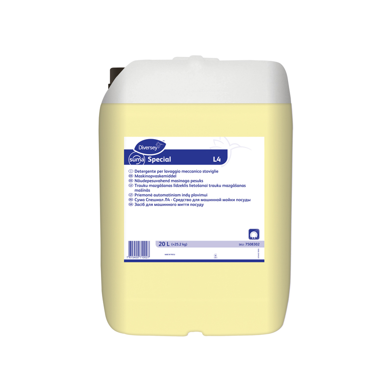 Diversey SUMA Special Pur-Eco L4 ekološki tečni deterdžent za mašinsko pranje posuđa, 20 L