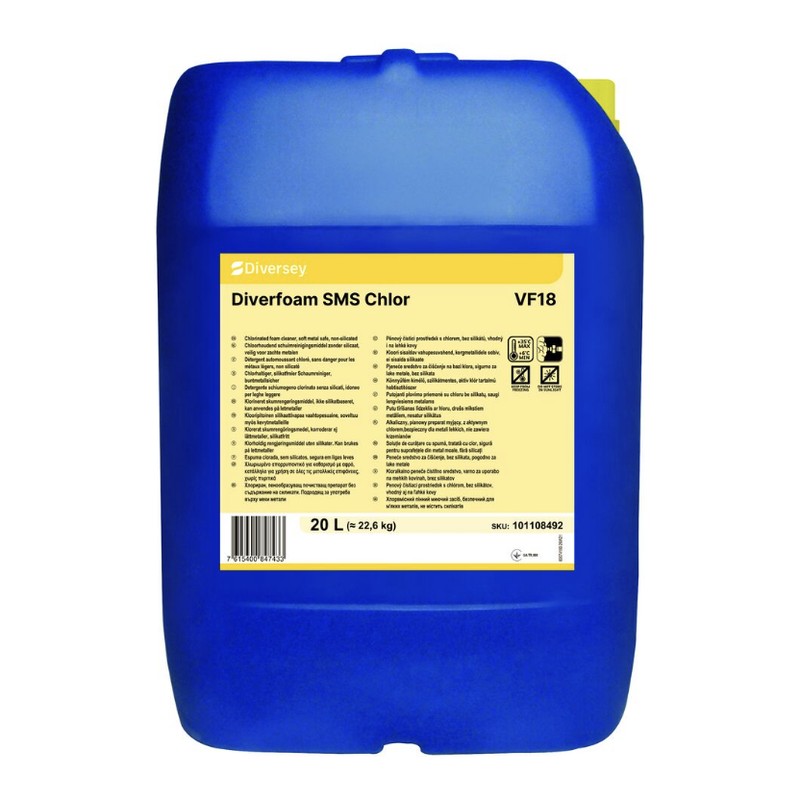 Diversey Diverfoam SMS Chlor VF18 hlorno-alkalno pjeneće sredstvo bez silikata, 20 L