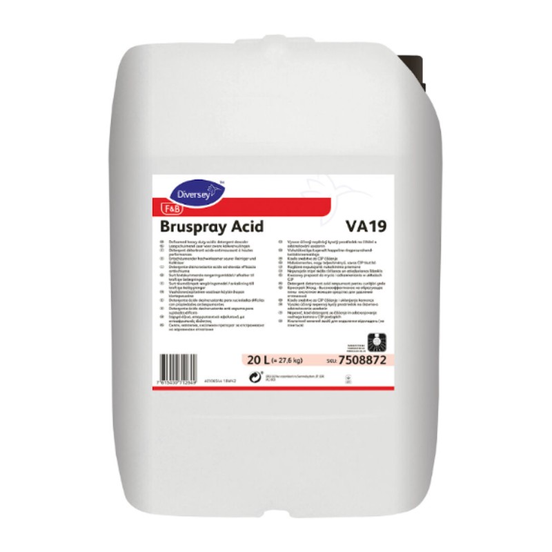 Diversey Bruspray Acid VA19 kiselo nepjeneće sredstvo za CIP i uklanjanje kamenca, 20 L