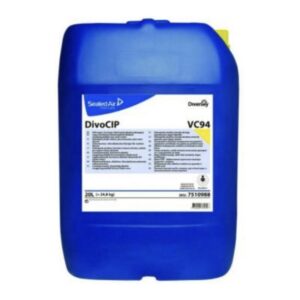 Diversey DivoCIP VC94 hlorno-alkalni niskopjeneći CIP deterdžent za meku vodu, 20 L