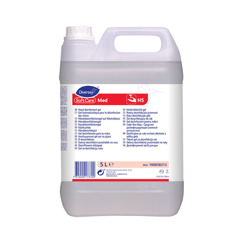 Diversey Soft Care MED H5 alkoholni gel za dezinfekciju ruku, 5 L