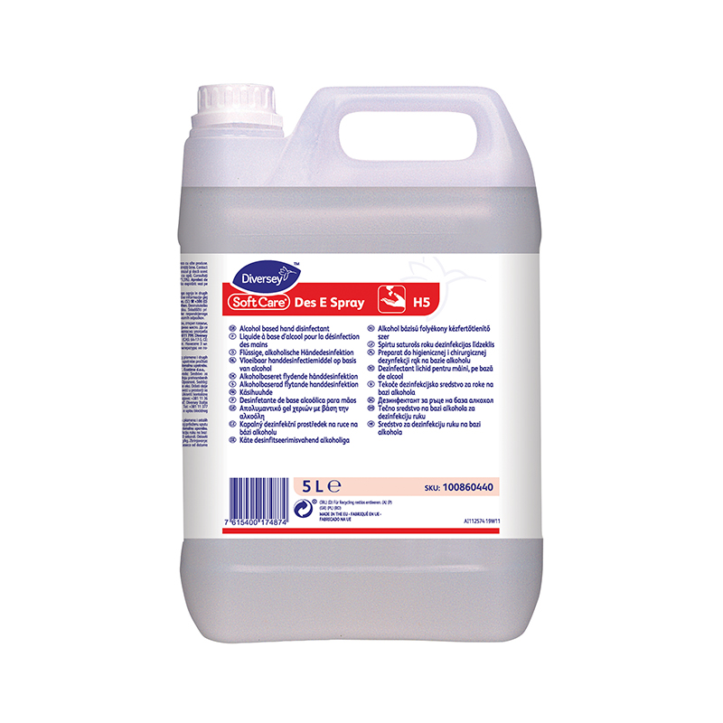 Diversey Soft Care Des E Spray H5 tečno sredstvo za dezinfekciju ruku na bazi etanola, 5 L
