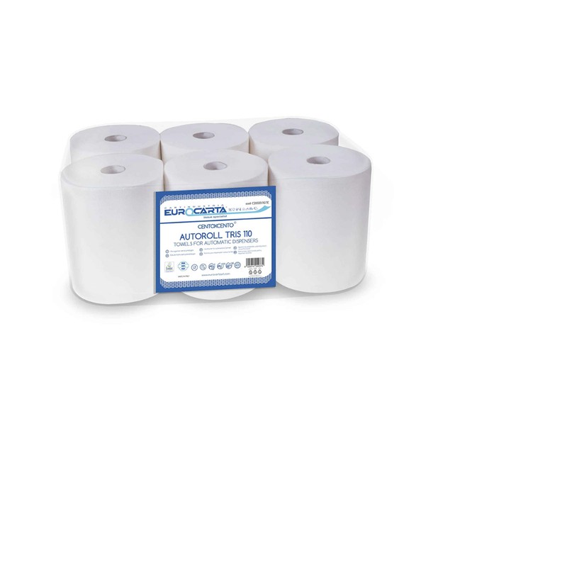 Eurocarta Autoroll Tris ubrus u rolni za autocut dozatore, 3 sloja, 6×106 m (20 cm)