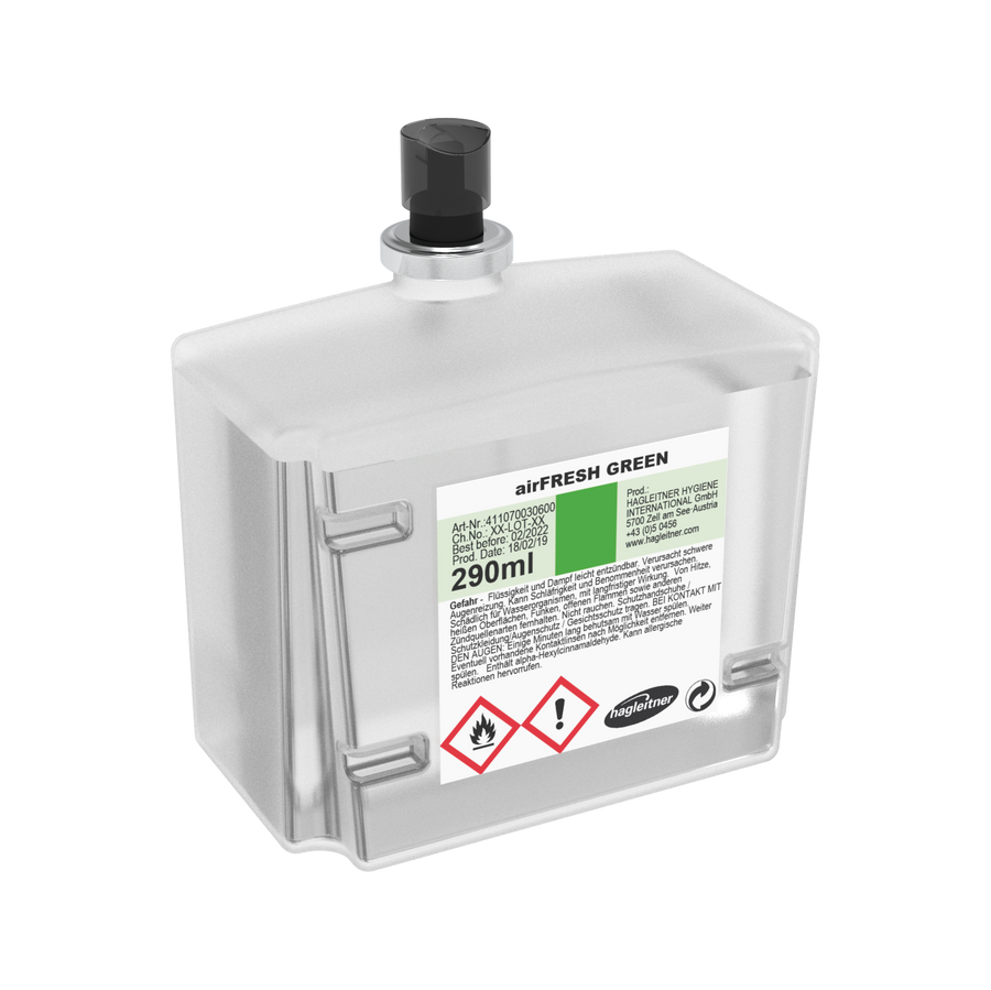 Hagleitner airFRESH GREEN 290 ml — osvježivač prostora za XIBU dozator