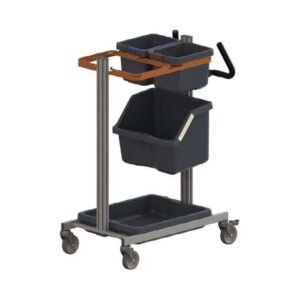 TASKI Nano Trolley Small kompaktna kolica sa narandžastim ramom i dvije sive kutije